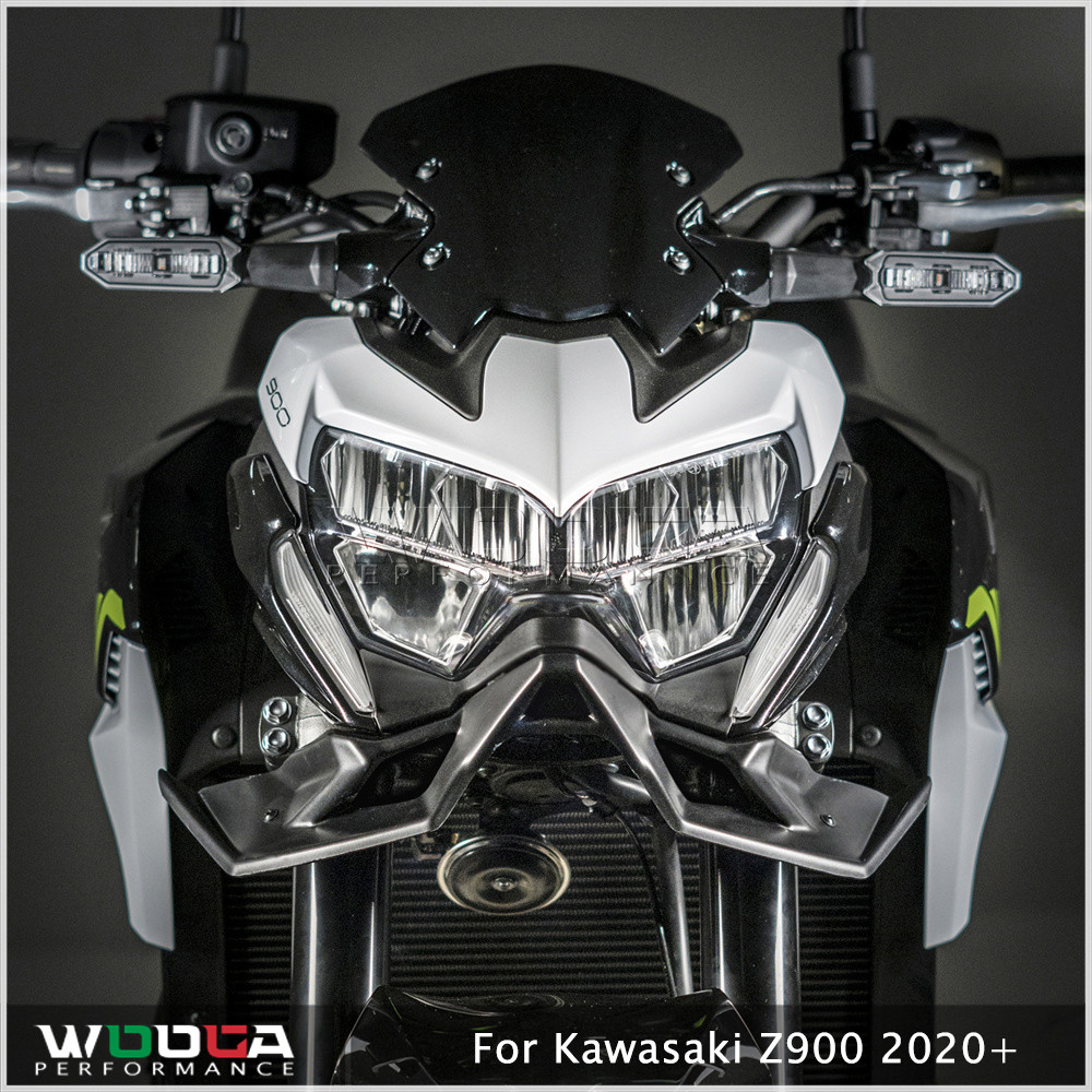spoilers Dianteiros Downforce Para Kawasaki Z900 2020-2024 Nu Z 900 2021 Acessórios
