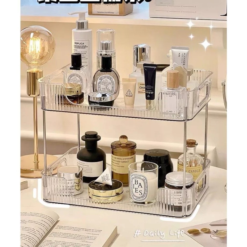 Organizador Prateleira Acrilico Transparente Porta Maquiagem Perfumes Multiuso