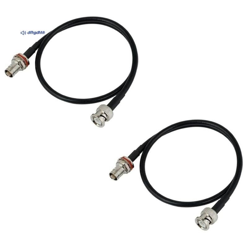 Cabo De Extensão De Antena De Microfone Sem Fio De 2 Pés Com Conector BNC , Pacote 2 Para Sistemas De Montagem Em Rack