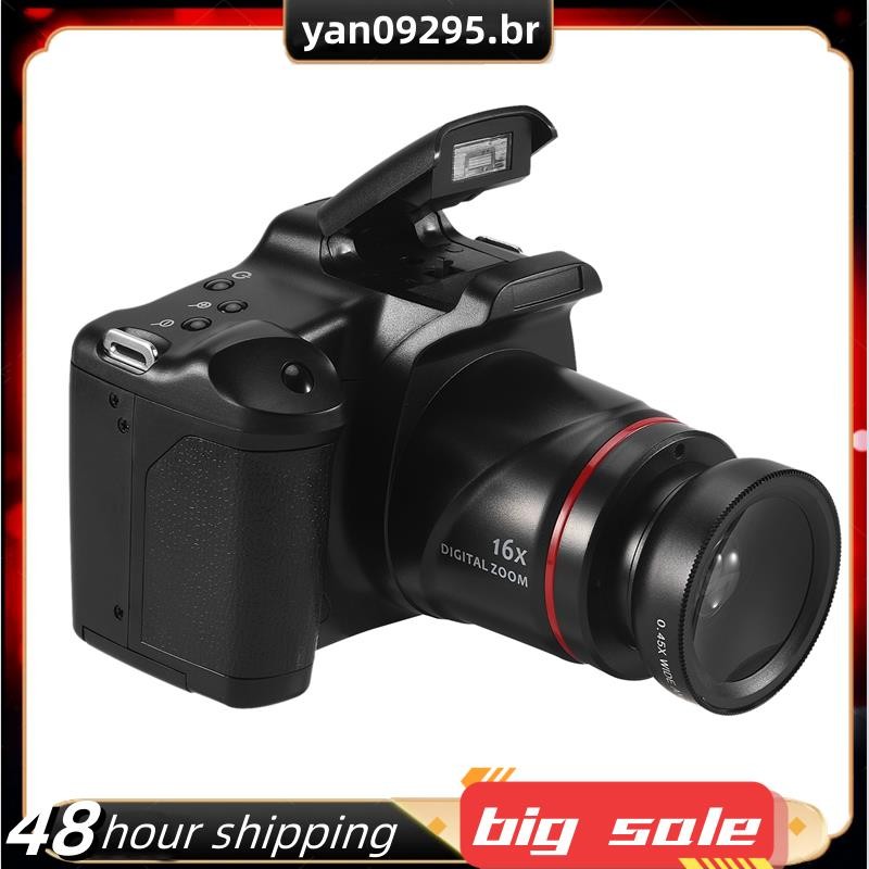 Câmera De Fotografia Profissional SLR Filmadora Digital Portátil 16X Zoom 16MP Saída HD Selfie