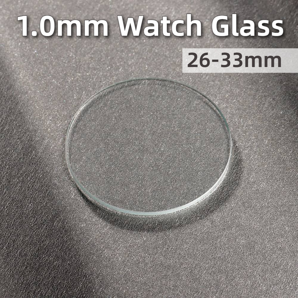 26-33mm 1.0mm Substituição De Vidro De Relógio Tamanho Pequeno De Cristal Transparente Plano 1 Peça Para Peças Mecânico 