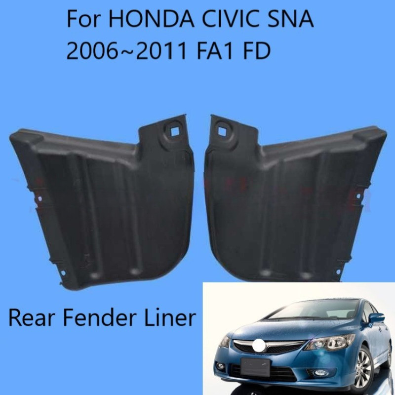 Fender Forro Do Pára-Choque Traseiro Para HONDA CIVIC SNA 2006 ~ 2011 FA1 FD Tampa Da Roda Traseira