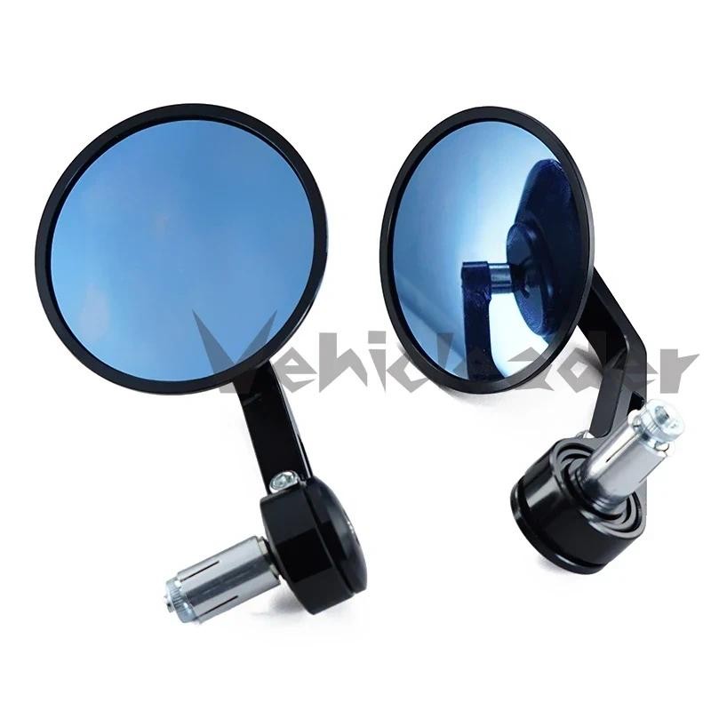 Para Royal Enfield Bullet/Meteor/Classic 350 500 Interceptor 650 CNC Motocicleta Bar End Espelhos Retro Guiador Ponta Re