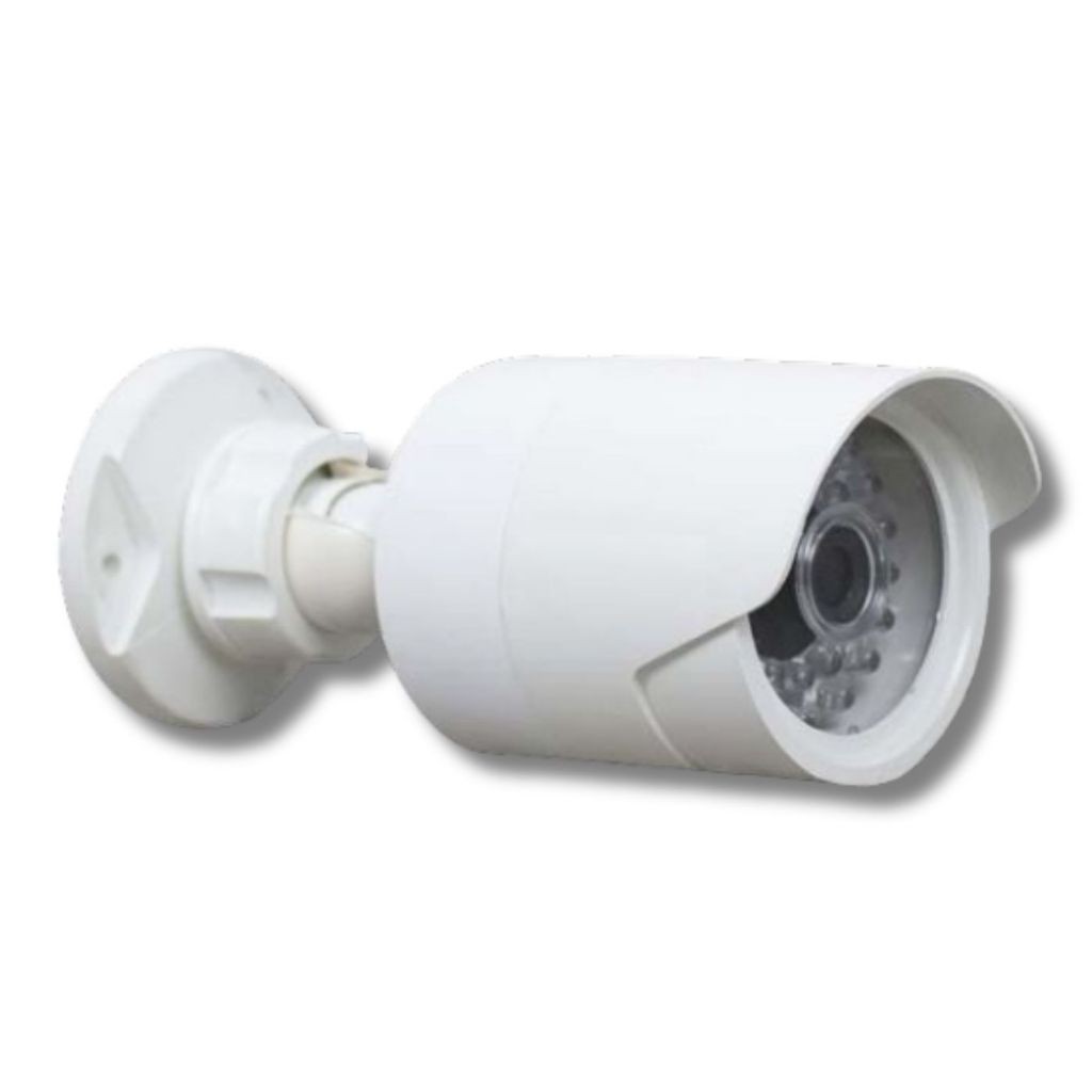 Câmera Fake Bullet Branca Micro | Led Bivolt ou Bateria 9V - Câmera Falsa Realista Simula Gravação!