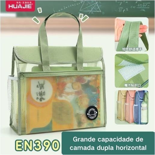 Bolsa de armazenamento de livros de grande capacidade adequada para estudantes