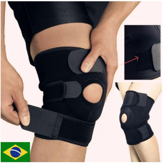1/2 Joelheira Compressão Ortopedica Articulada Apoio Reforçado