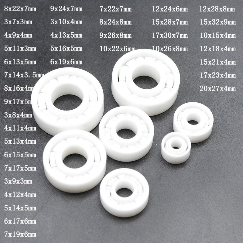 ZrO2 Rolamento De Esferas De Cerâmica Completa Rolamentos De Zircônia De Boa Qualidade Diâmetro Interno 8x22x7 5mm 6mm 7