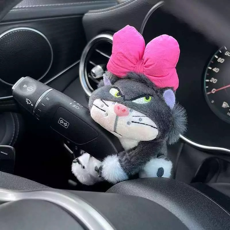 Decoração De Carros Animais De Pelúcia De Desenho Animado Bonitos Carro Limpador De Pára-Brisas Vire O Sinal Boneca