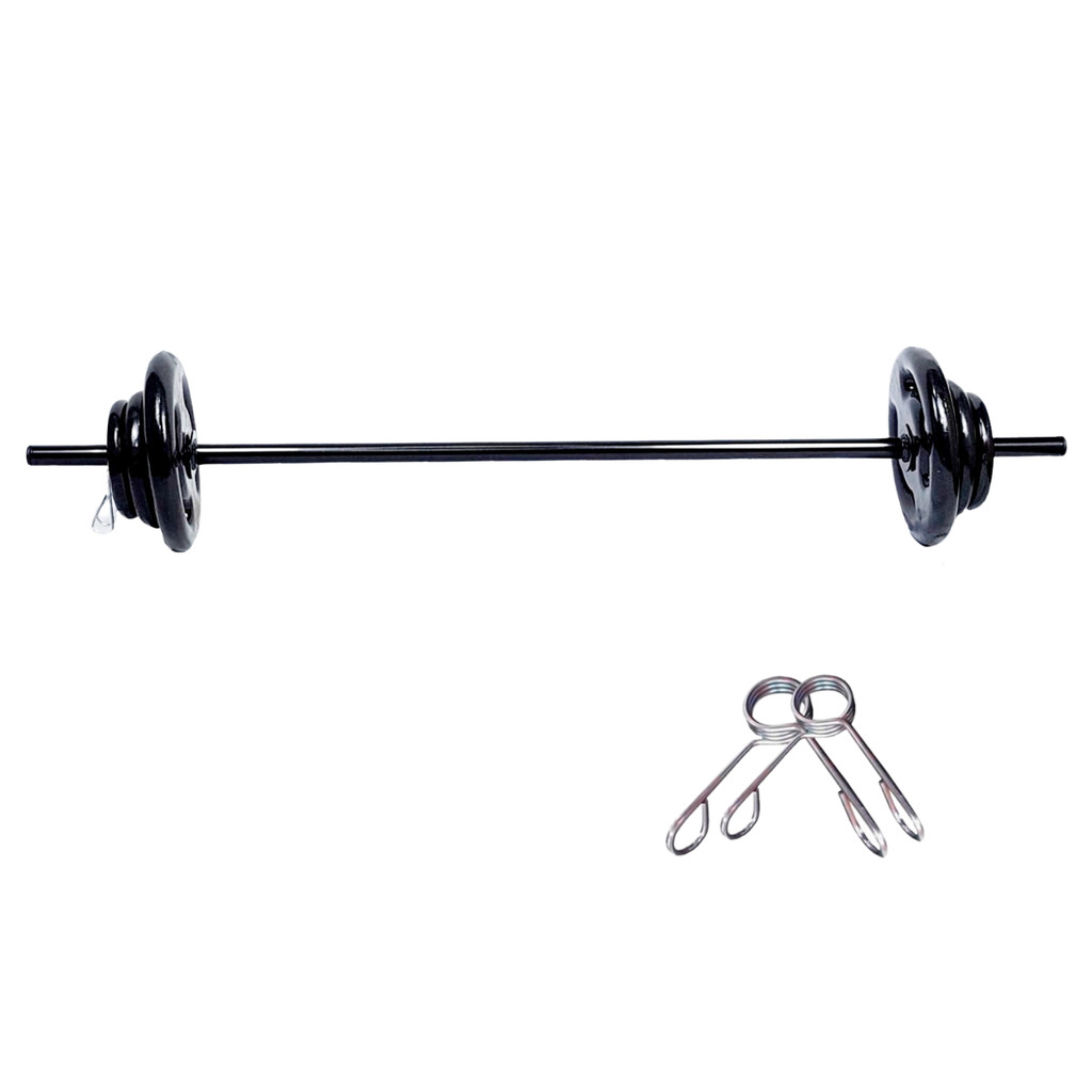 Kit Body Pump Barra + 6kg de Anilha Emborrachada Musculação