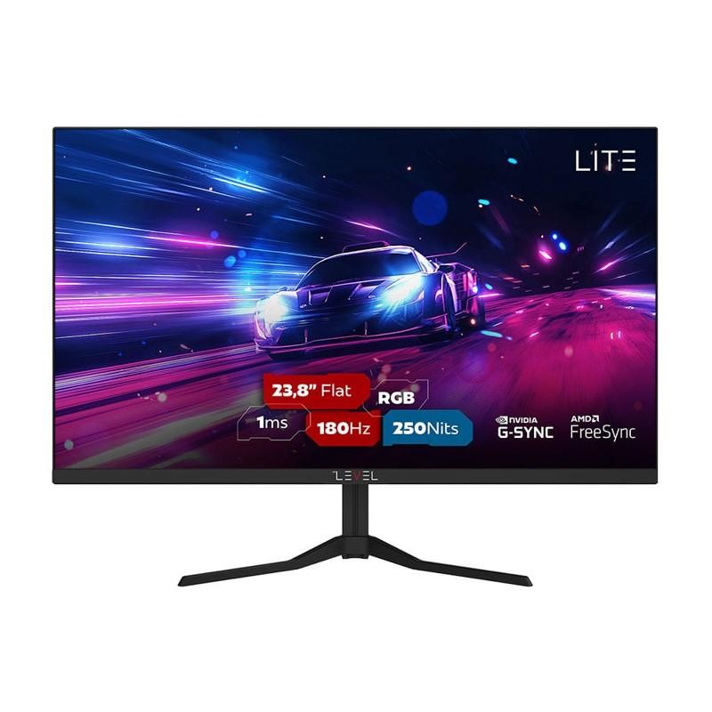 Monitor Gamer Level Lite ELED 23.8 IPS FHD 180Hz 1ms L2411SU Preto
