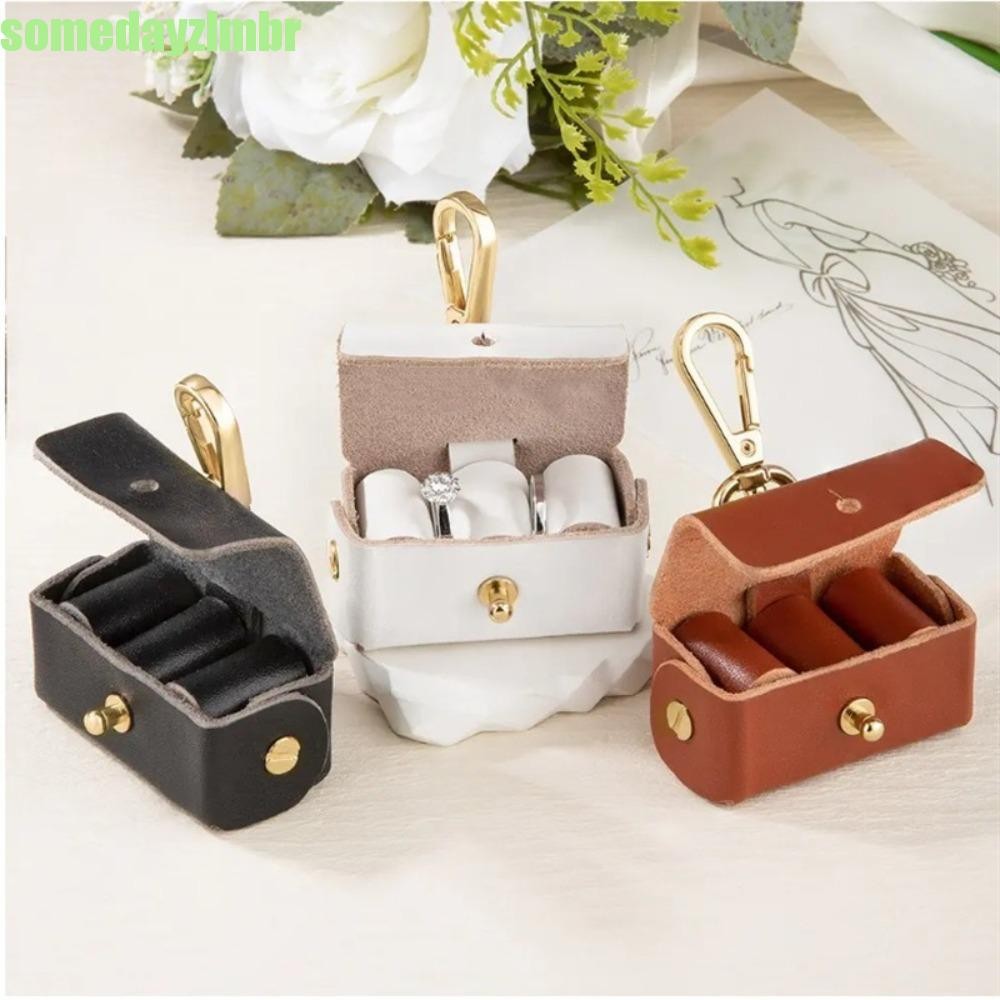 SOMEDAYZL0M Caixa De Armazenamento De Anel De Cachorro , Bolsa De Joias Anti-Perda De Cor Sólida , Mini Suporte Moda De 