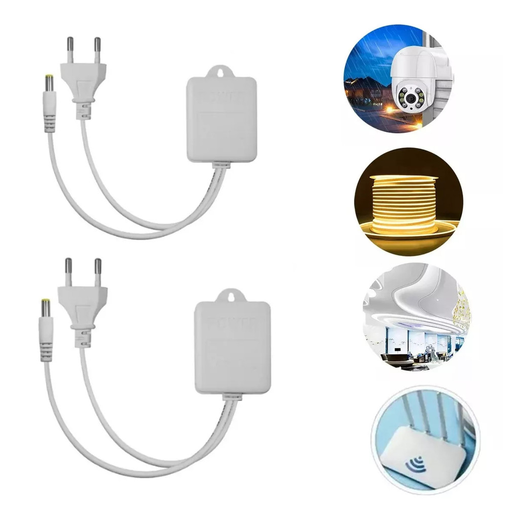 Kit 2 Fonte Prova D'agua Para Camera Ip Speed Dome 12v-2a-EMLL