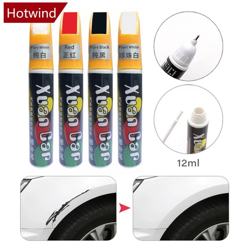 Caneta Reparadora de Pintura Automotiva, Reparo Rápido Arranhões De Carro Preta Prata Branca, Uso Fácil em Casa