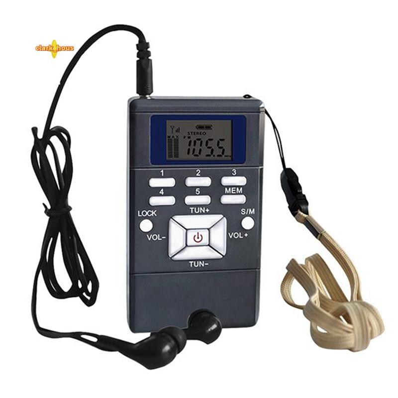 Rádio Fm Digital Mini Alto-Falante Receptor Portátil Display Reprodutor De Música De Banda Única Led