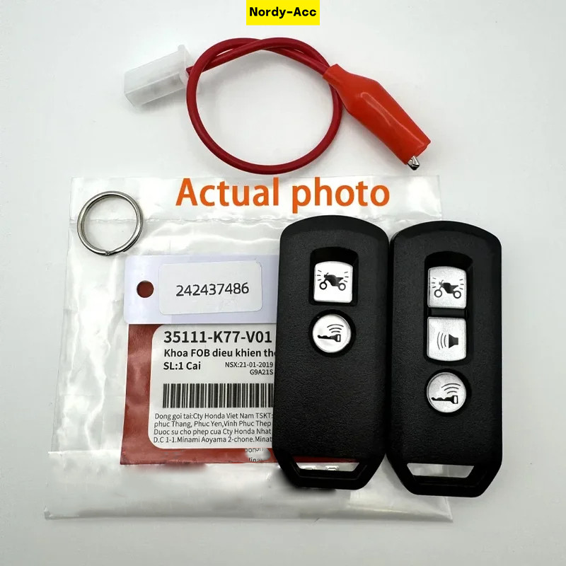 Honda Com Cabo De Conexão Gratuito Incluído Chave De Scooter K77 Remoto 433MHz Para ADV150 SH150 Força300 PCX150 47Chip