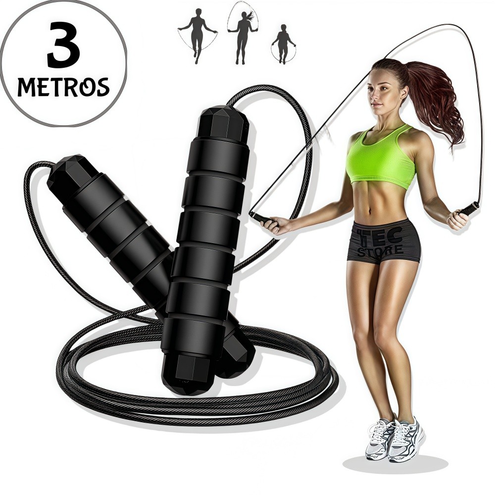 3/2/1 Cordas de Pular Crossfit Profissional - Comprimento Ajustável | Essencial para Treino