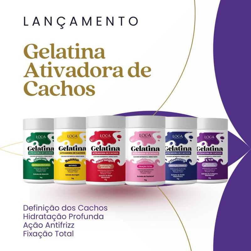 Gelatina Ativadora de Cachos - Loca Comestics - 1kg
