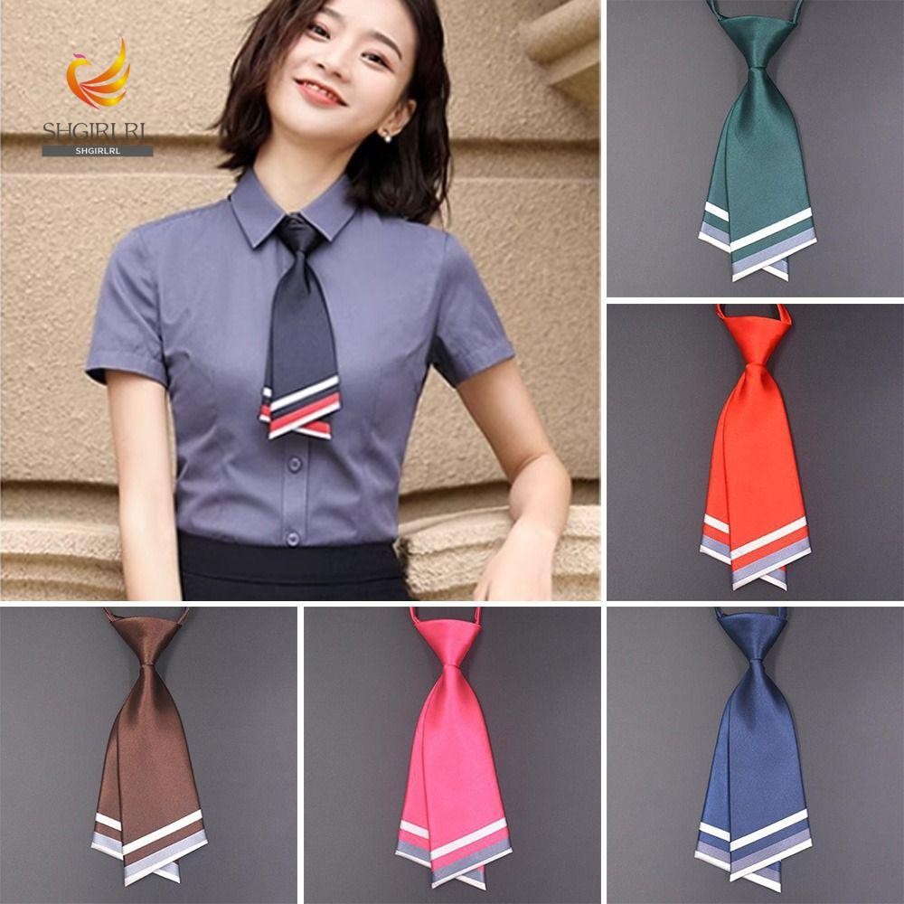 Gravata Com Nó De Laço SHGIRLRL , Japonesa De Cor Sólida , Camisa Uniforme Vintage , Roupa De Pescoço Feminina