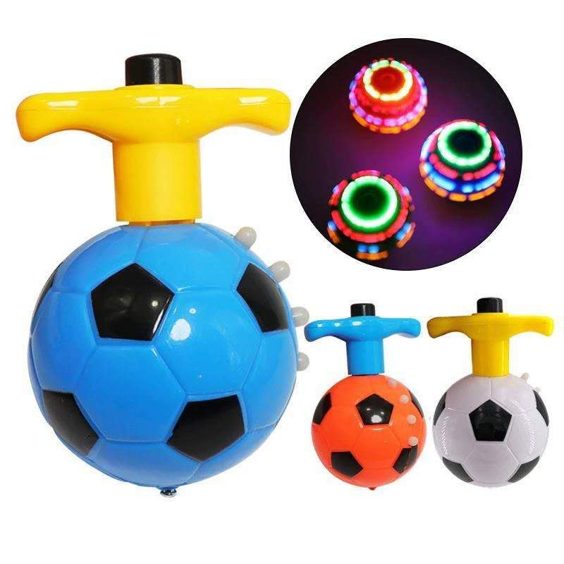 Kit1/2/3/pcsBola de futebol giroscópica de brinquedo musical colorida com lançador e luz