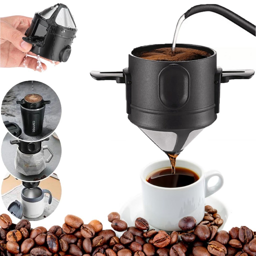 Filtro De Café Mini Chá Coador De Café Reutilizável Portátil Inox