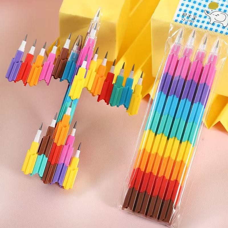 Kit 4/8/12 Lapiseiras Criativas Lego – Troca Ponta | Estudante Escolar Atacado