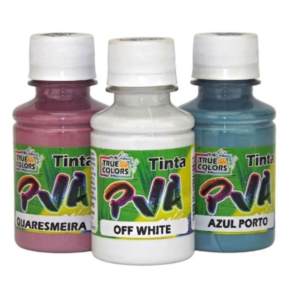 Tinta PVA Fosca True Colors 100 ml - Da Letra A até Letra J