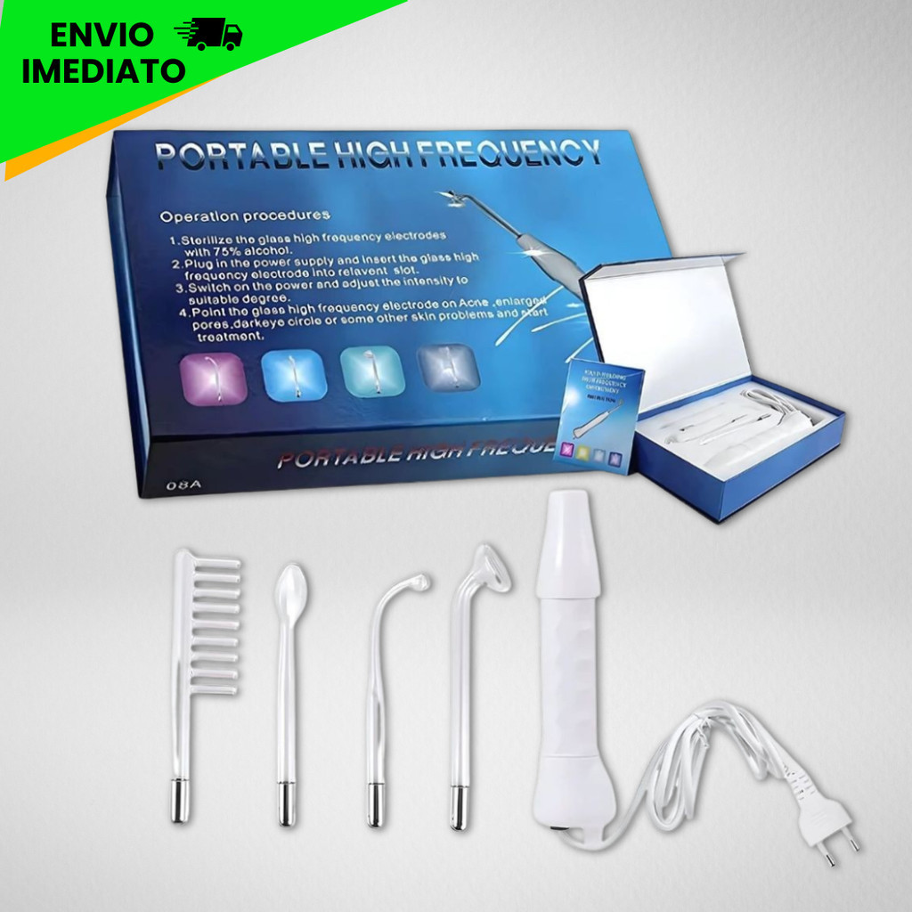 Aparelho Alta Frequência Portátil Bivolt Limpeza De Pele e Cabelo 1522