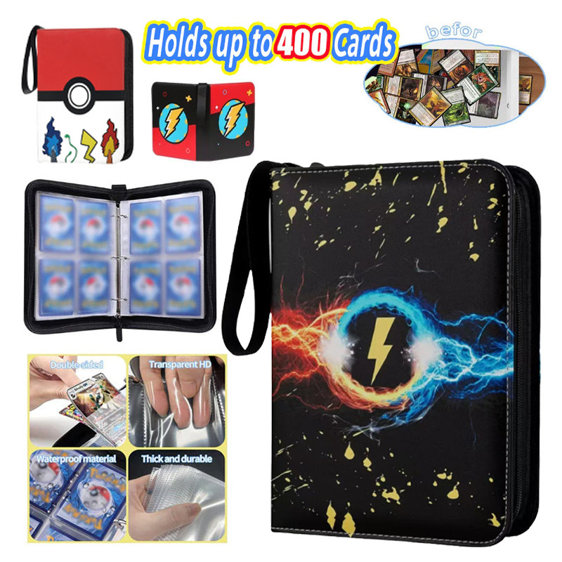 Álbum De Coleção De Cards Pokémon Com Zíper Comporta 400 Cards