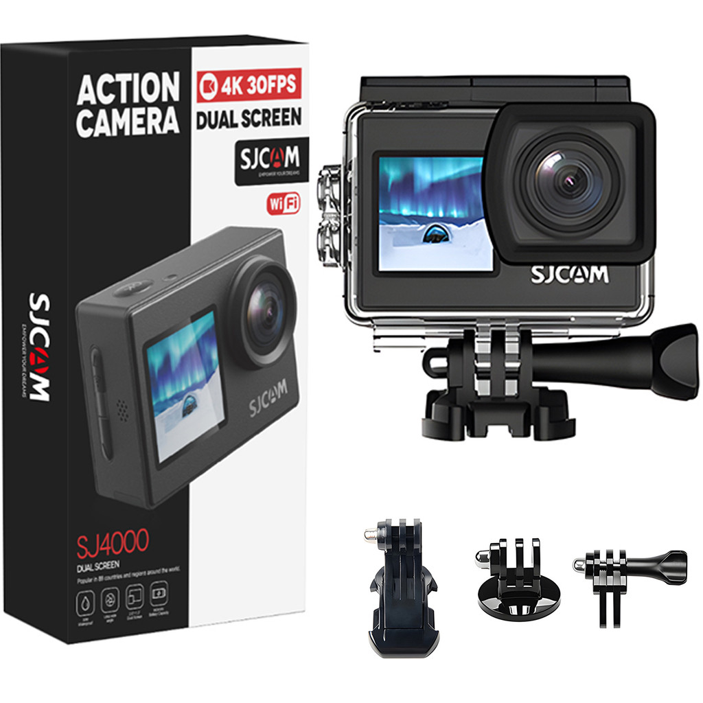 SJCAM Sj4000 Câmera De Ação Esportiva De Tela Dupla 4k Original Sjcam modelo Microfone Externo Pato Motos Jr