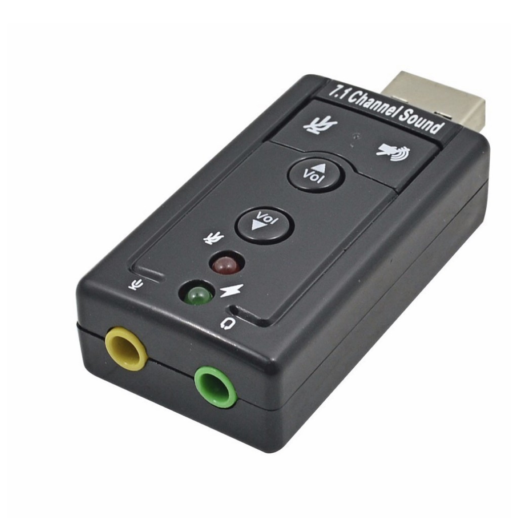 Placa De Som Adaptador Usb 7.1 Canais Áudio 3d Sound Fone Pc