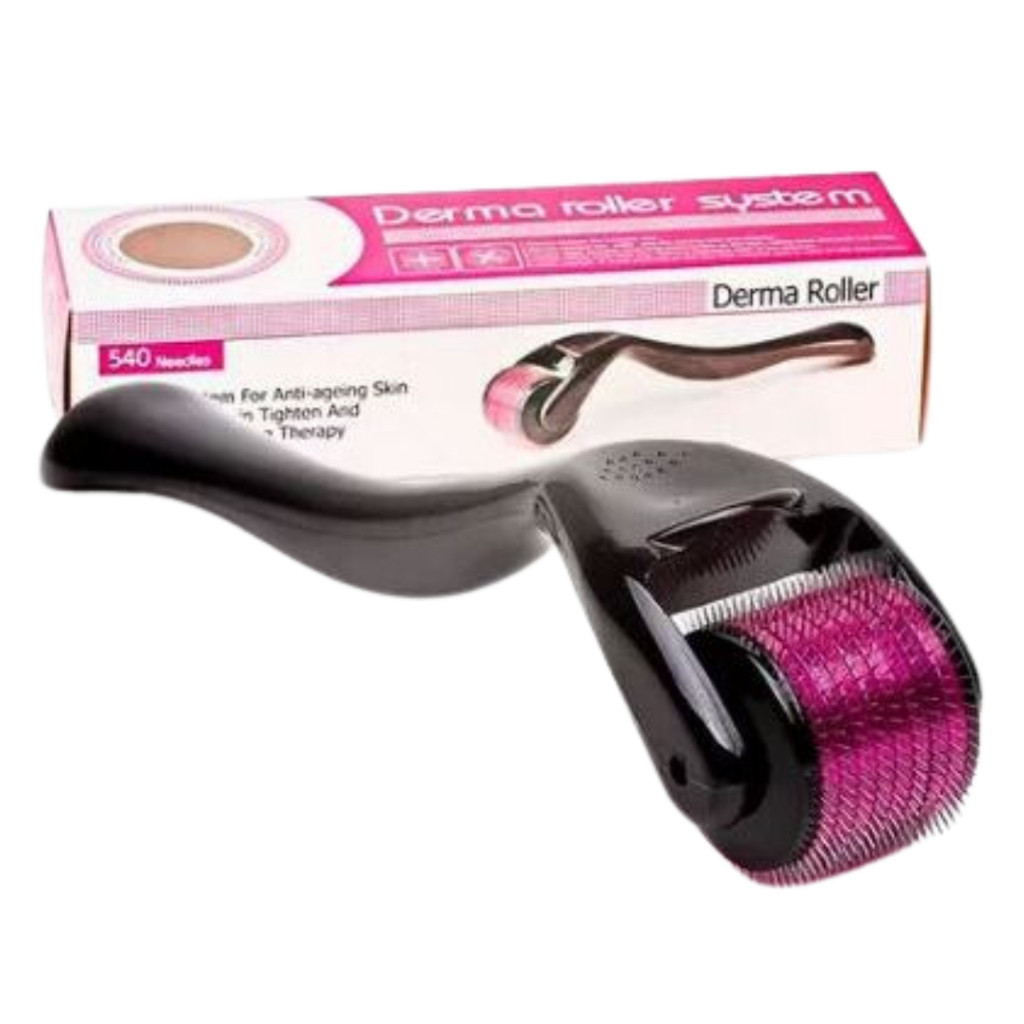 DermaRoller 0,5mm MicroAgulhamento Rolo Agulha System 540 Original Preencher Falha Cabelo e Barba Cicatrizes e Manchas