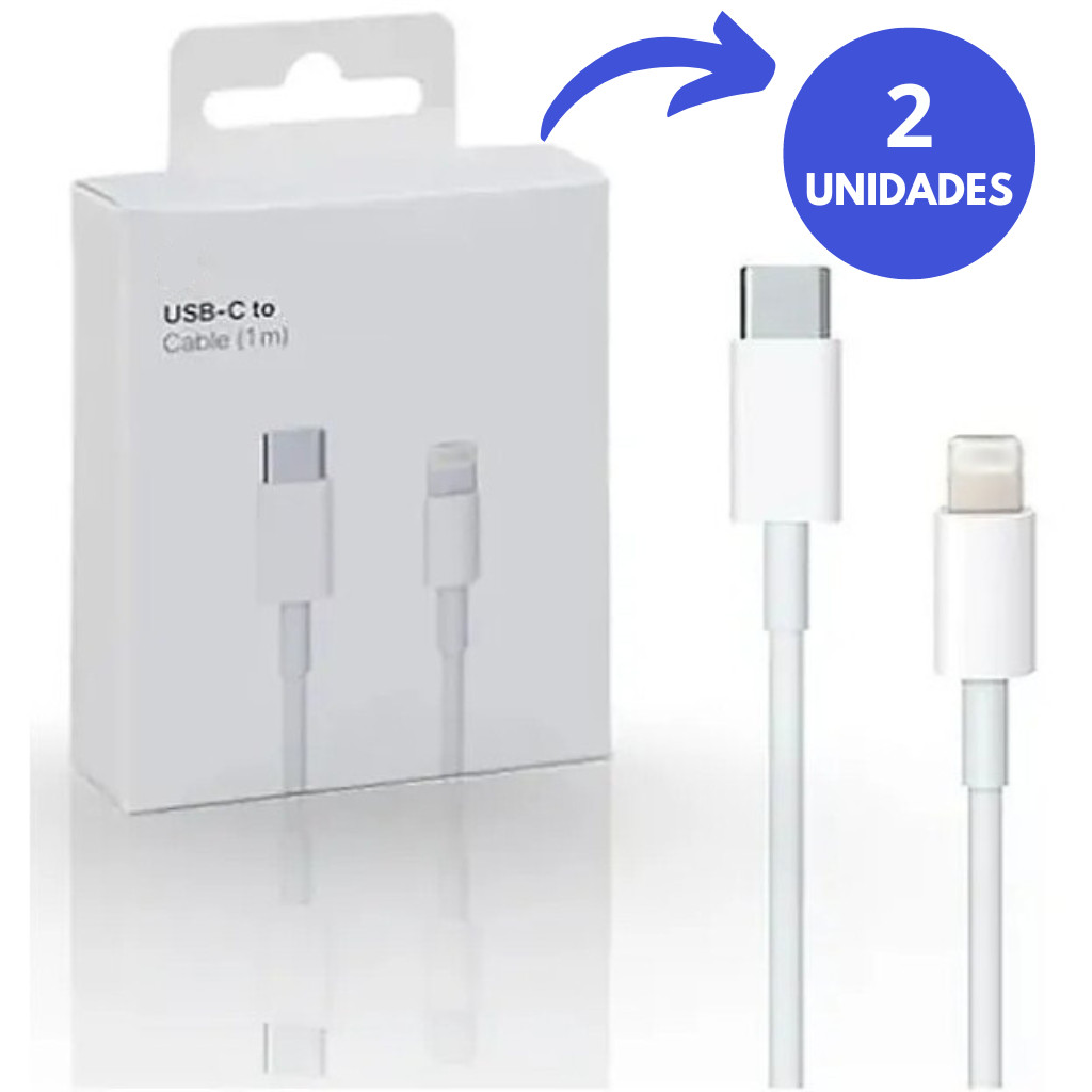 Kit 2 Cabos De IPhone Turbo Lightning Usb-c 1 Metro