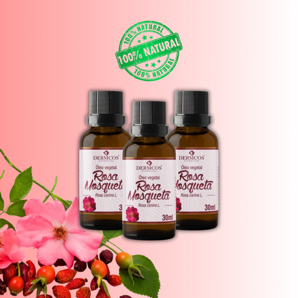 DERMCOS - OLÉO VEGETAL DE ROSA MOSQUETA - CLAREADOR DE MANCHAS