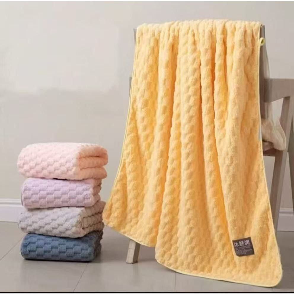 Toalha de banho de lã coral, altamente absorvente, adequada para viagens, natação, fitness e uso na praia, secagem rápid
