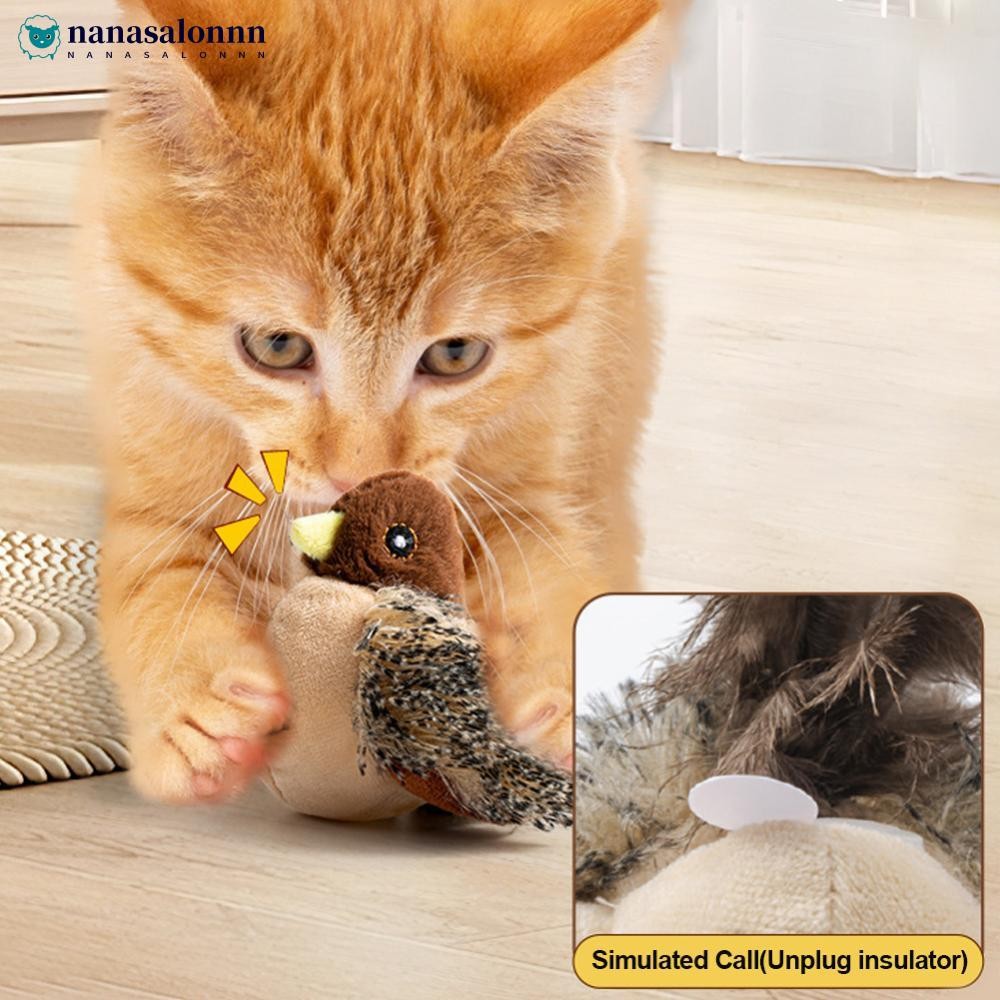 NANASALONNN Brinquedos Interativos Para Gatos , Pássaro Voador , Brinquedo Asas Batendo , Pardal , Vívidos , Simulação D