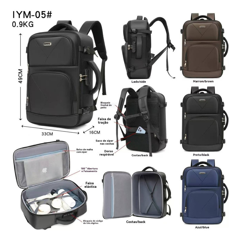 Bolsas De Viagem Com Grande Capacidade E Fechadura Com Senha YOBEL