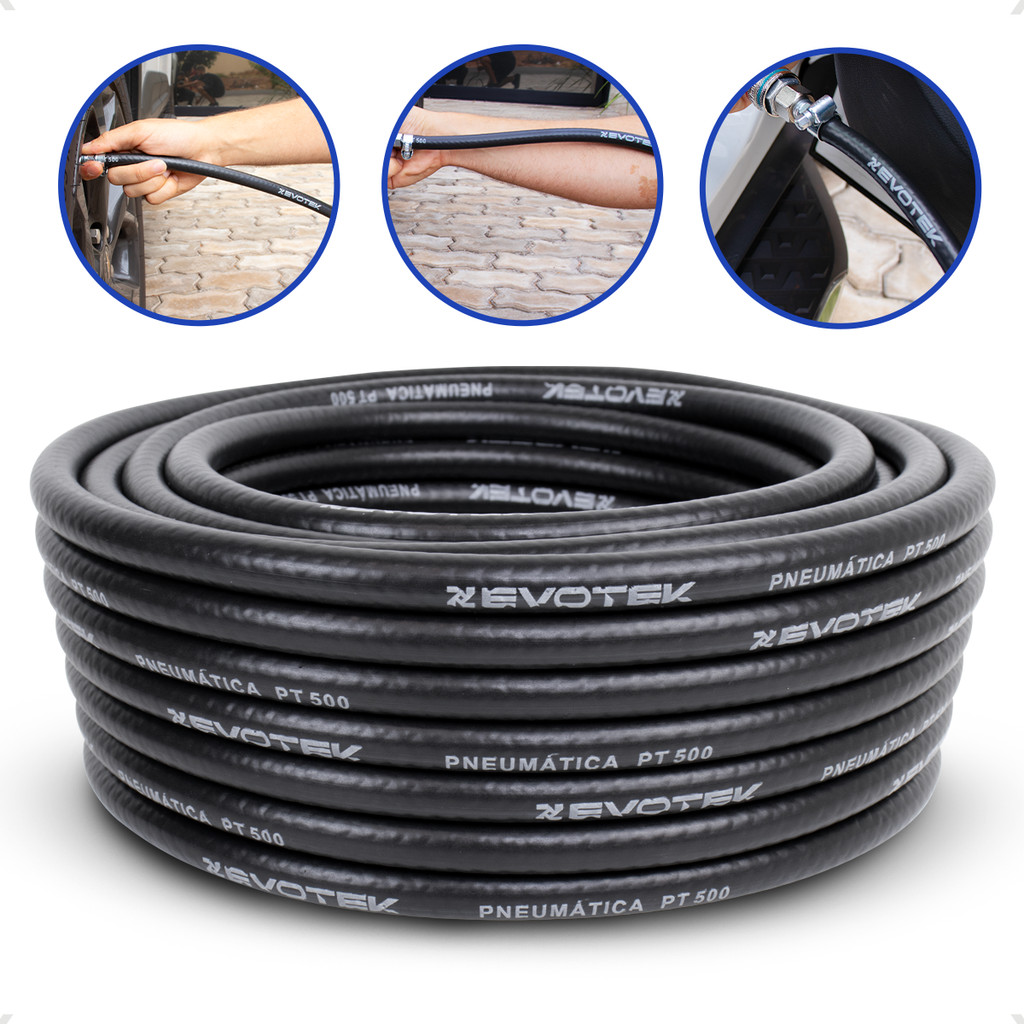 Mangueira Pneumática Reforçada 500psi 5/16 para Compressor de Ar 10m 15m 20m 30m