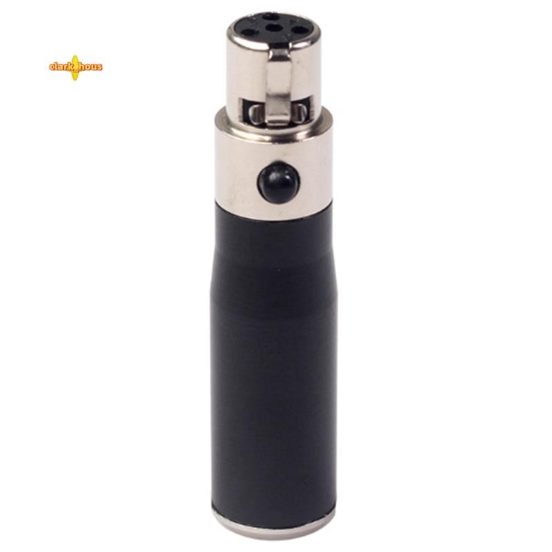 XLR Mini 3 Pinos Macho Para 4 Fêmea Adaptador De Áudio Conector Hi-Fi Conversor De Sinal Microfone Alto-Falante