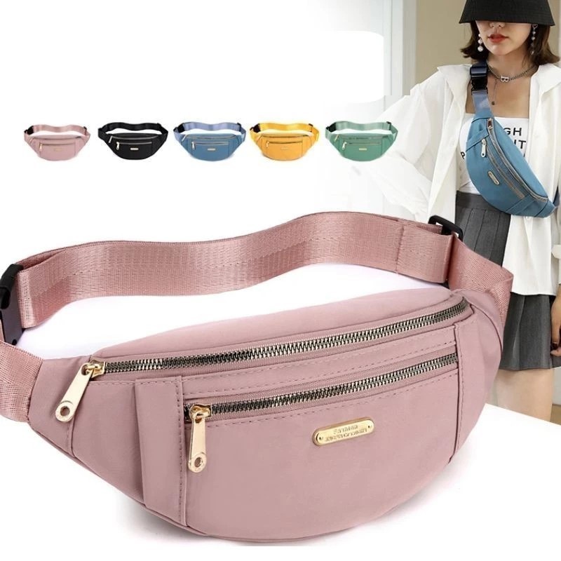 Bolsa À Prova D'água Para O Peito Da Cintura Feminina Mensageiro De Lona De Corpo Cruzado Estilo Coreano D'água