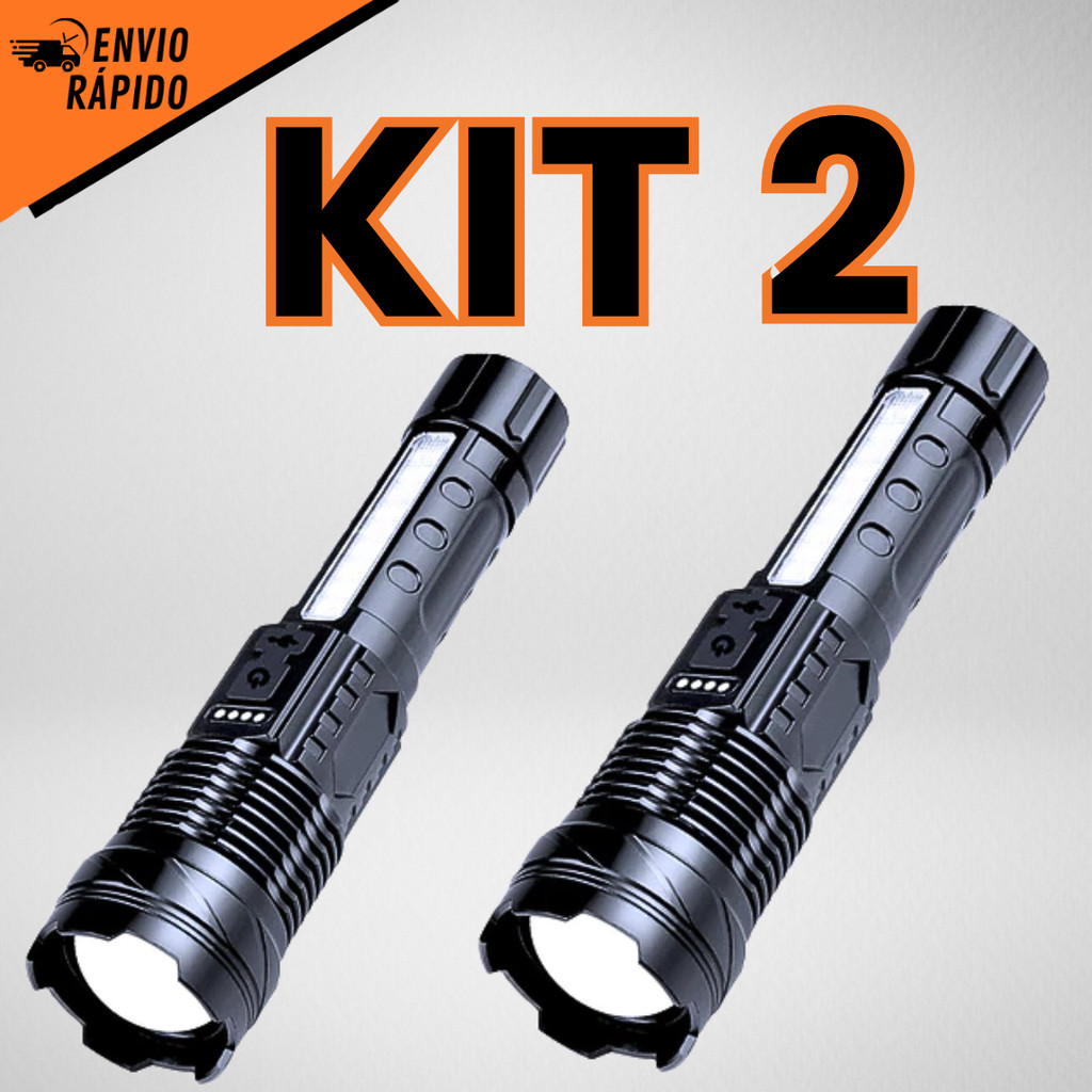 Lanterna Tática Led Laser Alta Potencia Militar Super Forte Zoom Recarregável USB Emergência 1568