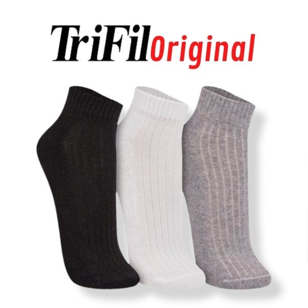 Kit Com 3 Pares De Meias Cano Curto Trifil Atoalhada Unissex Original Algodão