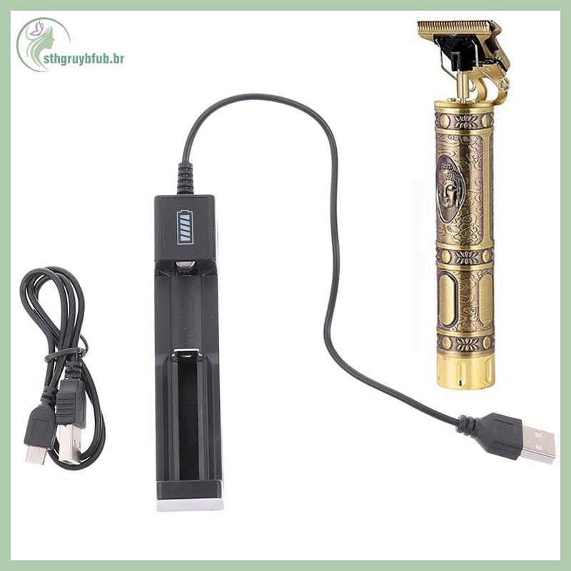STHB USB Recarregável T9 Elétrico Cabelo trimme Carregador Aparador De Barbeador Sem Fio BR
