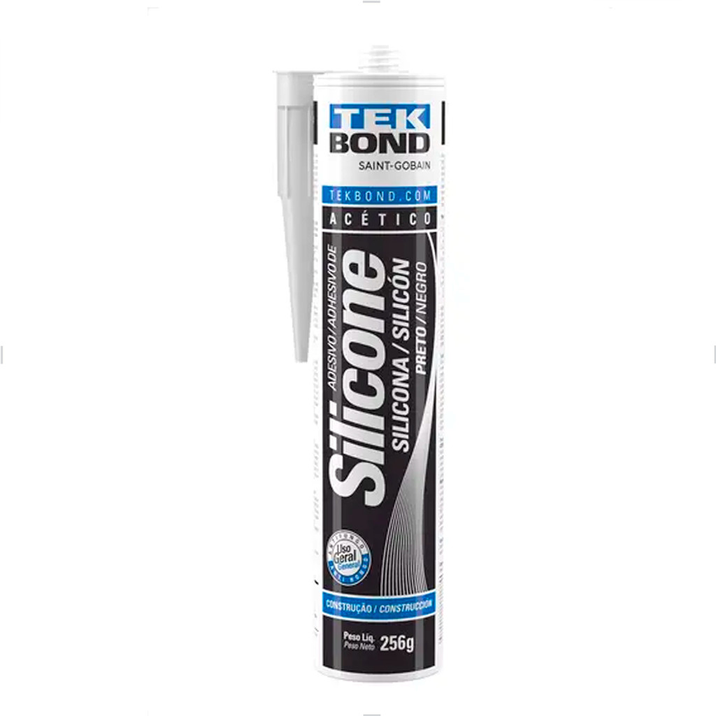Silicone Acético Preto 256g Tekbond
