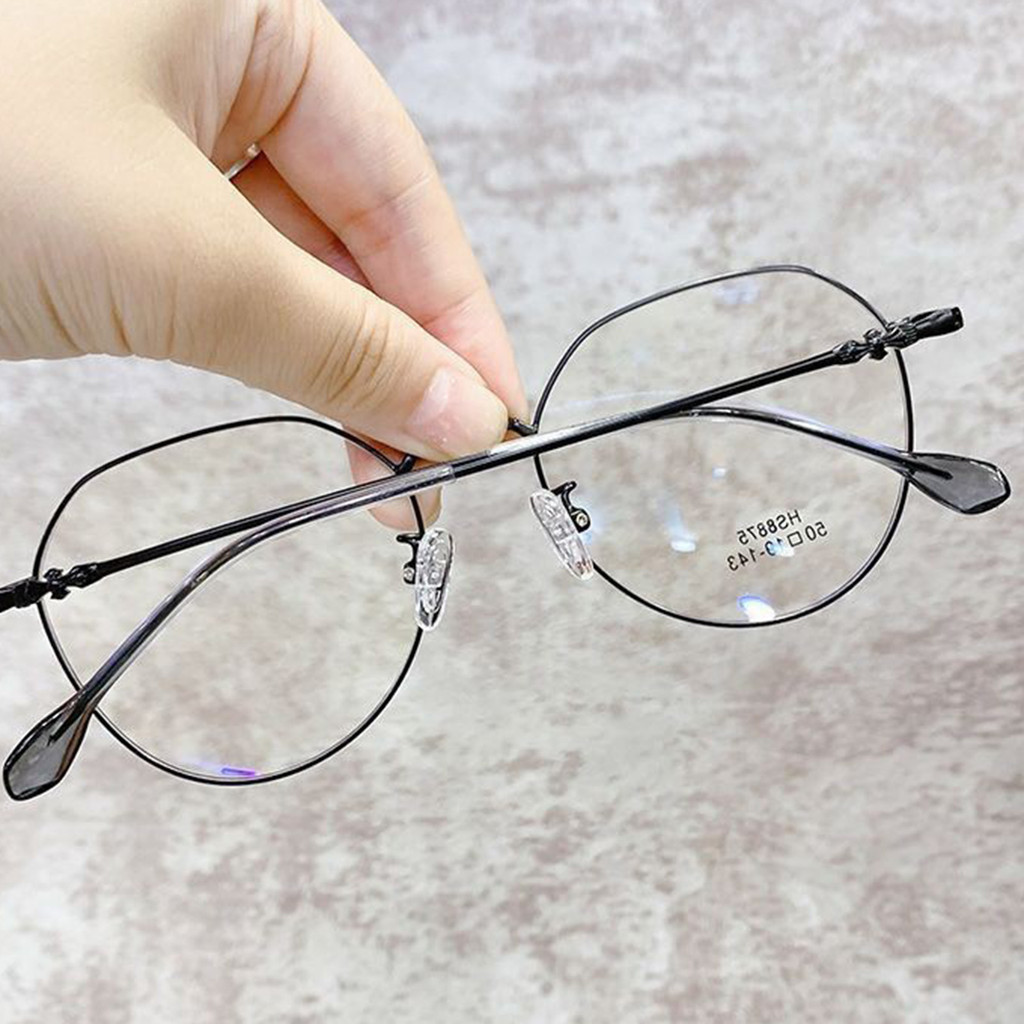 Óculos De Miopia Com Filtro De Luz Azul , Estilo Vintage , Antirreflexo , Armação De Metal Para Adultos E Estudantes