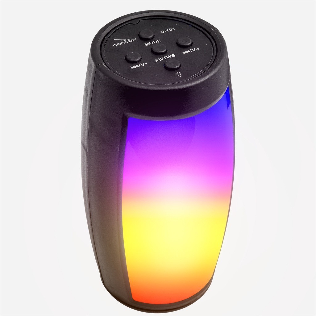 Caixinha De Som Portátil Bass Amplificado Bluetooth LED RGB Cartão SD Radio Fm USB Conexão TWS