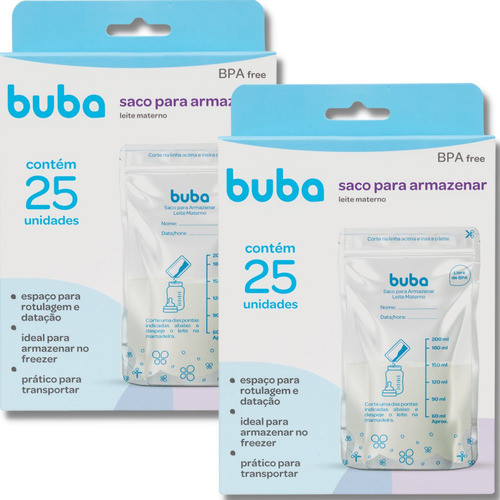 Kit 50 Sacos Descartáveis Armazenar Leite Materno 200ml Bebê
