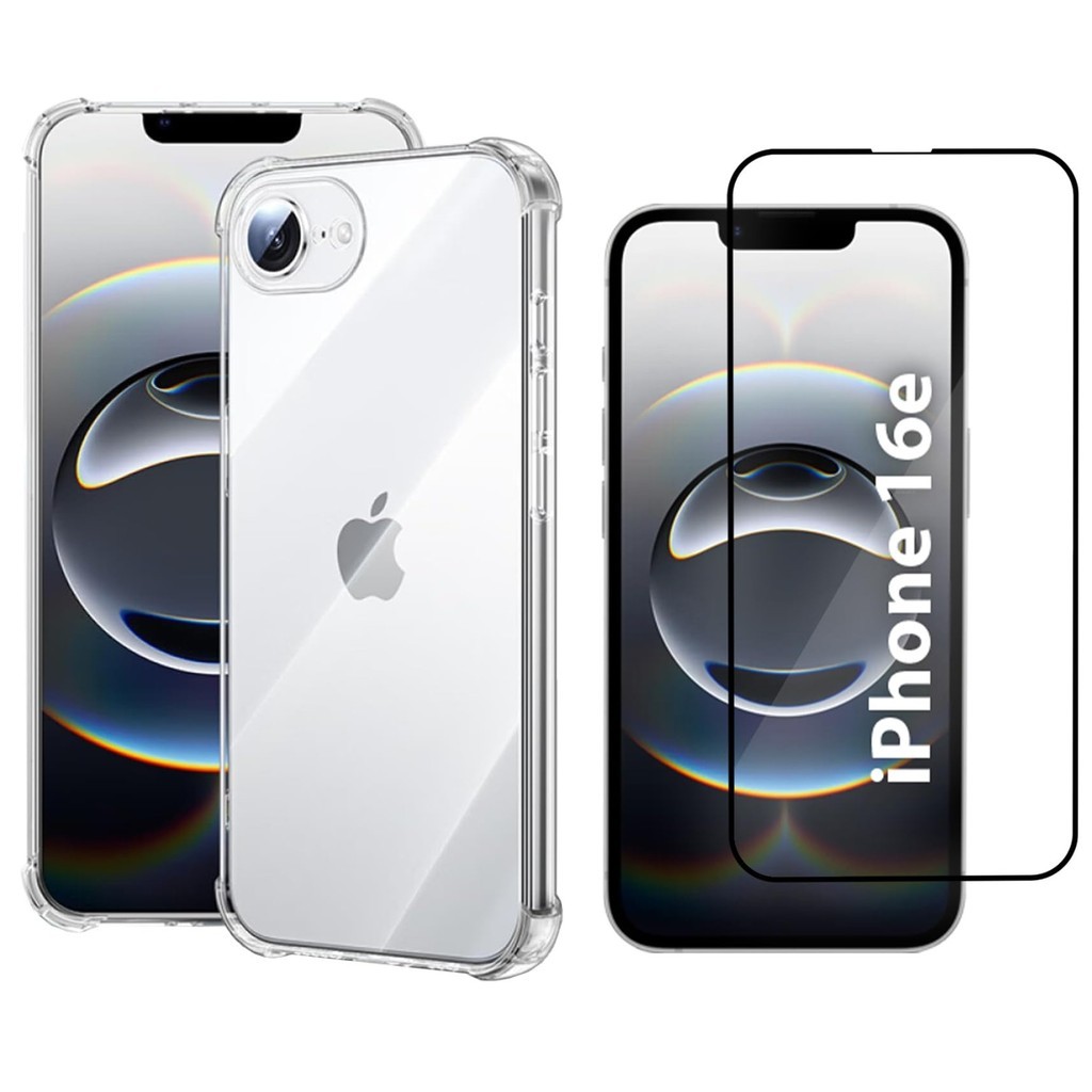 Capa Case Capinha Anti Impacto Para iPhone 16e + Película 3D Vidro Temperado