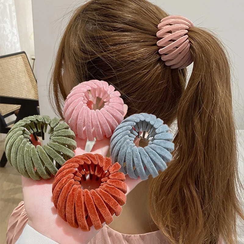 Presilha De Cabelo Feminina De Veludo Em Formato De Pássaro/Corda/Grampo/Acessórios Feminino
