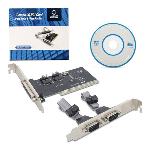 Placa Pci 1x 2 Porta Serial Db9 E 1 Paralela Db25