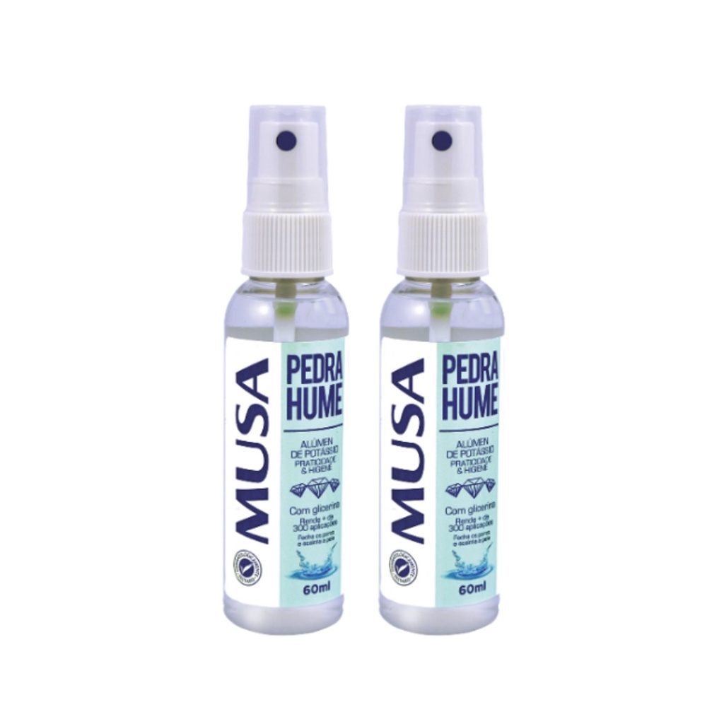 Kit pedra Hume Spray Musa com 2 unidades de 60 ml cada - Pronta Entrega
